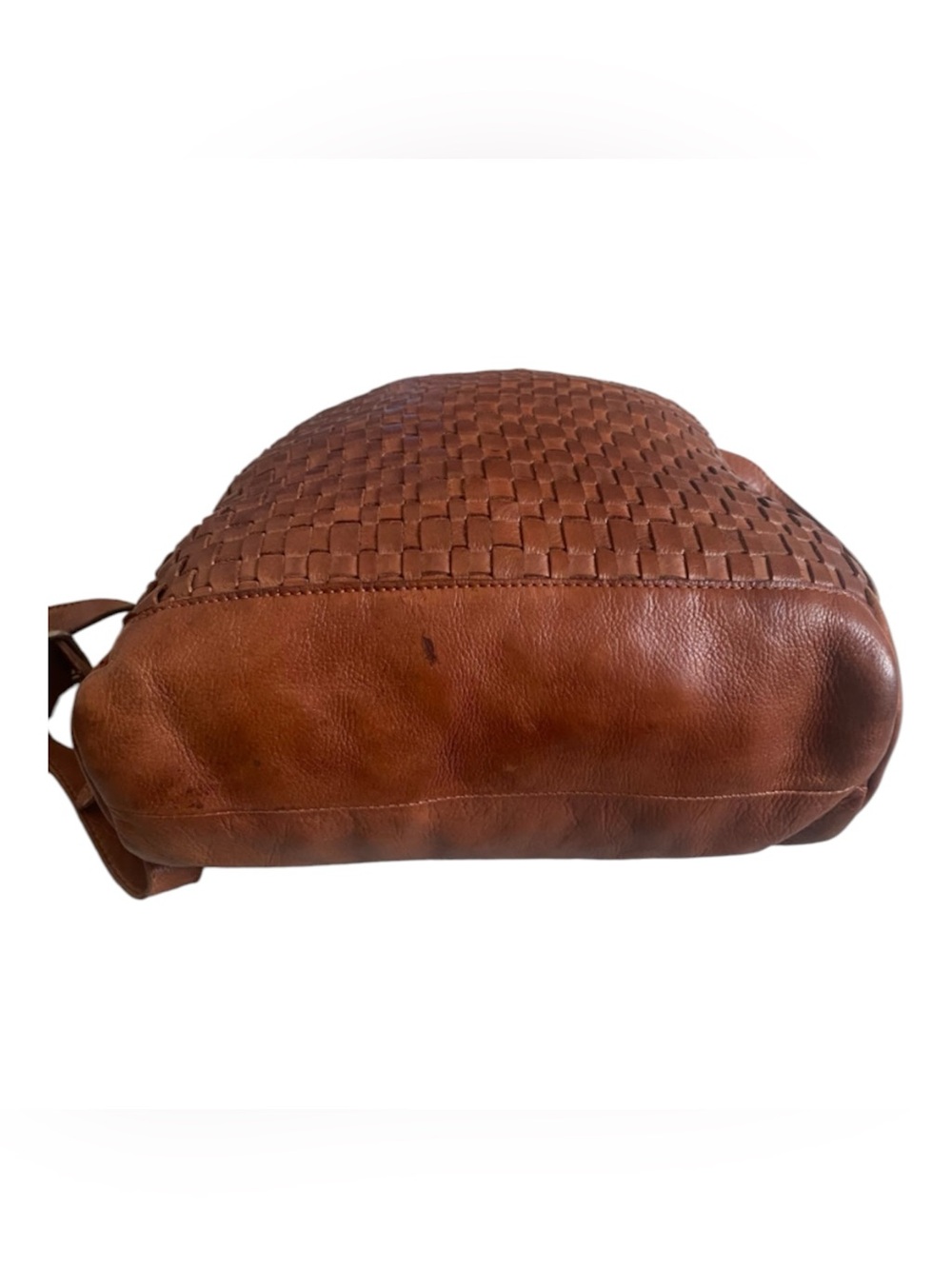 Vilenca Holland Genuine Woven Leather Backpack & Wallet Set - Brown(AS IS) - Picture 5 of 11
